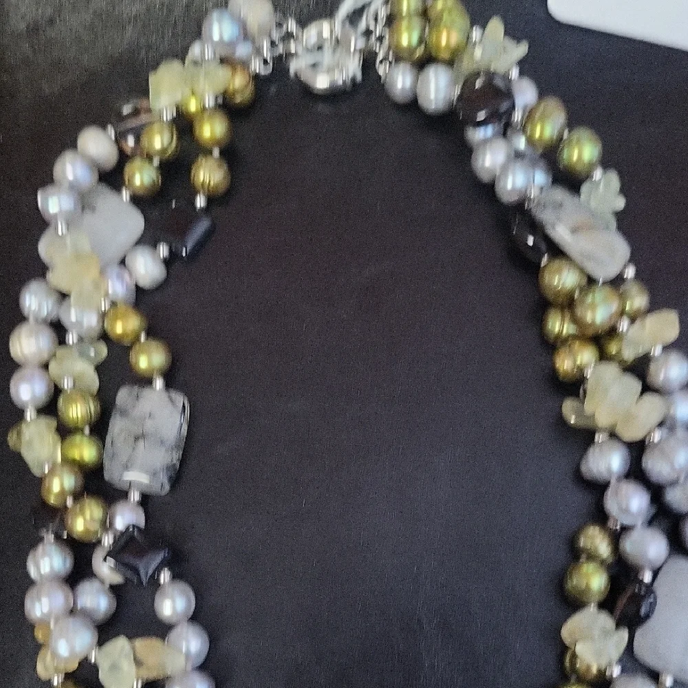 Elegant Multi-Strand Beaded Necklace - Picture 6 of 10